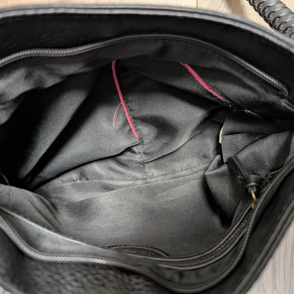The Sak Black Leather Shoulder Bag with Braided Handle - Picture 6 of 11